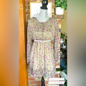 Floral long sleeve dress